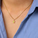 [Elegant View Of Yellow Oval Diamond Cut Solitaire Pendant]-[Ouros Jewels]