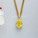 [1 Carat Yellow Oval Diamond Solitaire Pendant]-[Ouros Jewels]