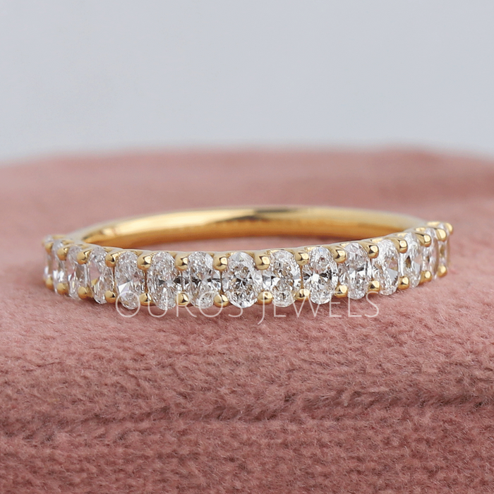 [Oval Half Eternity Band]-[Ouros Jewels]