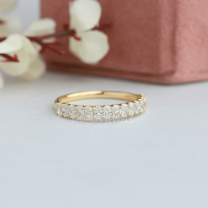 [Oval Diamond Anniversary Ring]-[Ouros Jewels]