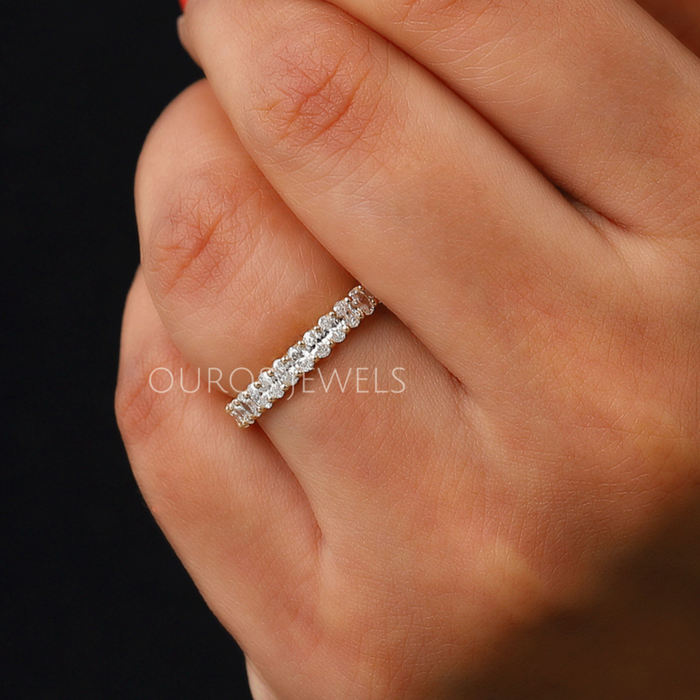 [Oval Diamond Eternity Band]-[Ouros Jewels]