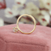 1 Carat oval cut lab diamond engagement ring with hidden halo of round diamonds