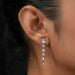 In ear look of pear and marquise cut lab created diamond earrings 