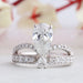 [Pear Cut Crown Style Bridal Engagement Ring]-[Ouros Jewels]