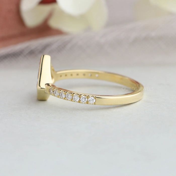 [14k Yellow Gold Diamond Ring]-[Ouros Jewels]
