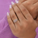 In Finger Look of pink heart shaped lab created diamond Engagement Ring