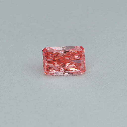 [0.40 Carat Each Pink Radiant Lab Grown Diamond]-[Ouros Jewels]