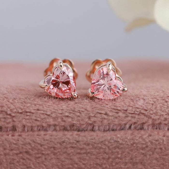 Rose Gold Baby Pink Flower Stud Earrings – GIVA Jewellery