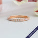 Front view of Half Eternity Diamond Band in rose gold.