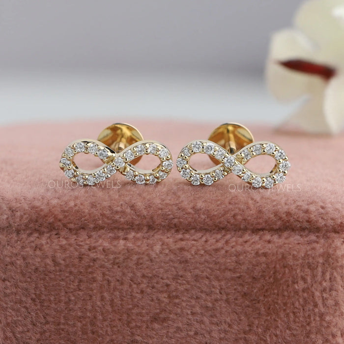 [Lab Made Round Diamond Studs For Stunning Gift]-[Ouros Jewels]