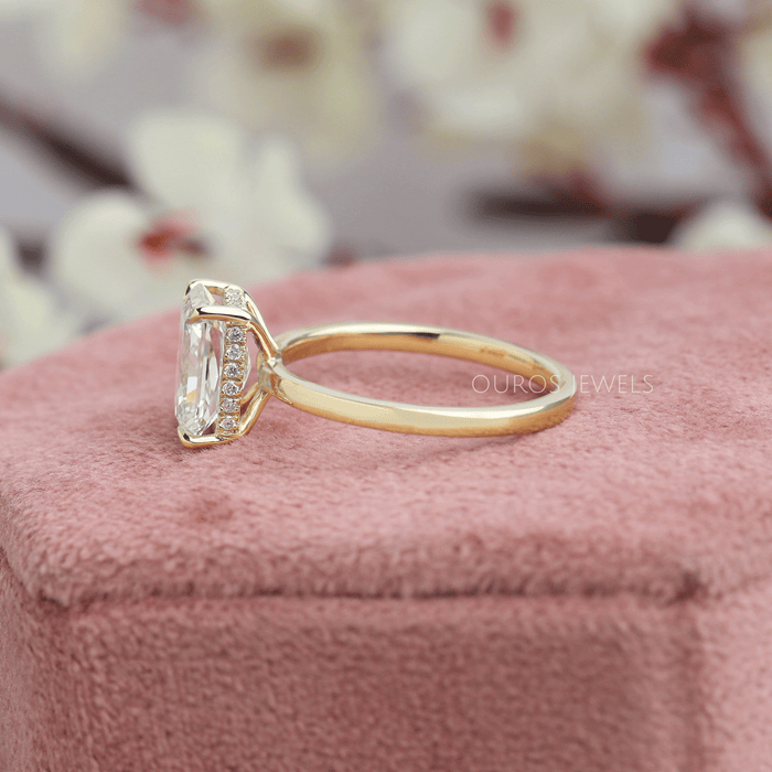 [Radiant Cut Yellow Gold Engagement Ring]-[Ouros Jewels]