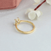 Back Side View Of 18k Yellow Gold Radiant Cut Diamond Engagement Ring