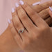 Stunning Lab Made Diamond Engagement Ring With Red Princess Shaped Diamond