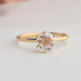 [Rose Cut Round Solitaire Diamond Engagement Ring]-[Ouros Jewels]