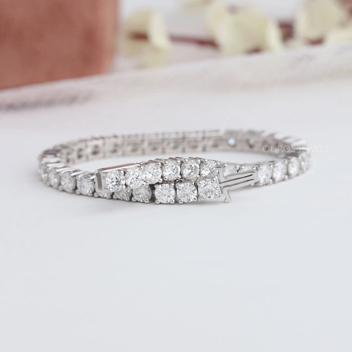 [Lab Created Diamond Tennis Bracelet]-[Ouros Jewels]
