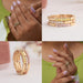 Collage Of Round Brilliant Cut Lab Created Diamond Eternity Ring