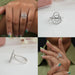 Collage of 	circle diamond engagement ring