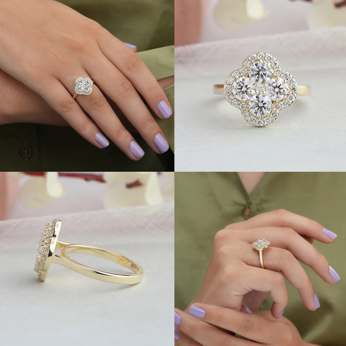 Black Diamond Floral Engagement Ring, Rose Flower Anniversary Ring, 1.50 Carat Vintage Unique 14K Black Gold Handmade Certified