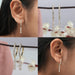Different looks of round pear drop and dangle earring for women available in rose, white, yellow gold and 950 platinum