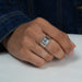 [Mens Lab Created Diamond Ring]-[Ouros Jewels]