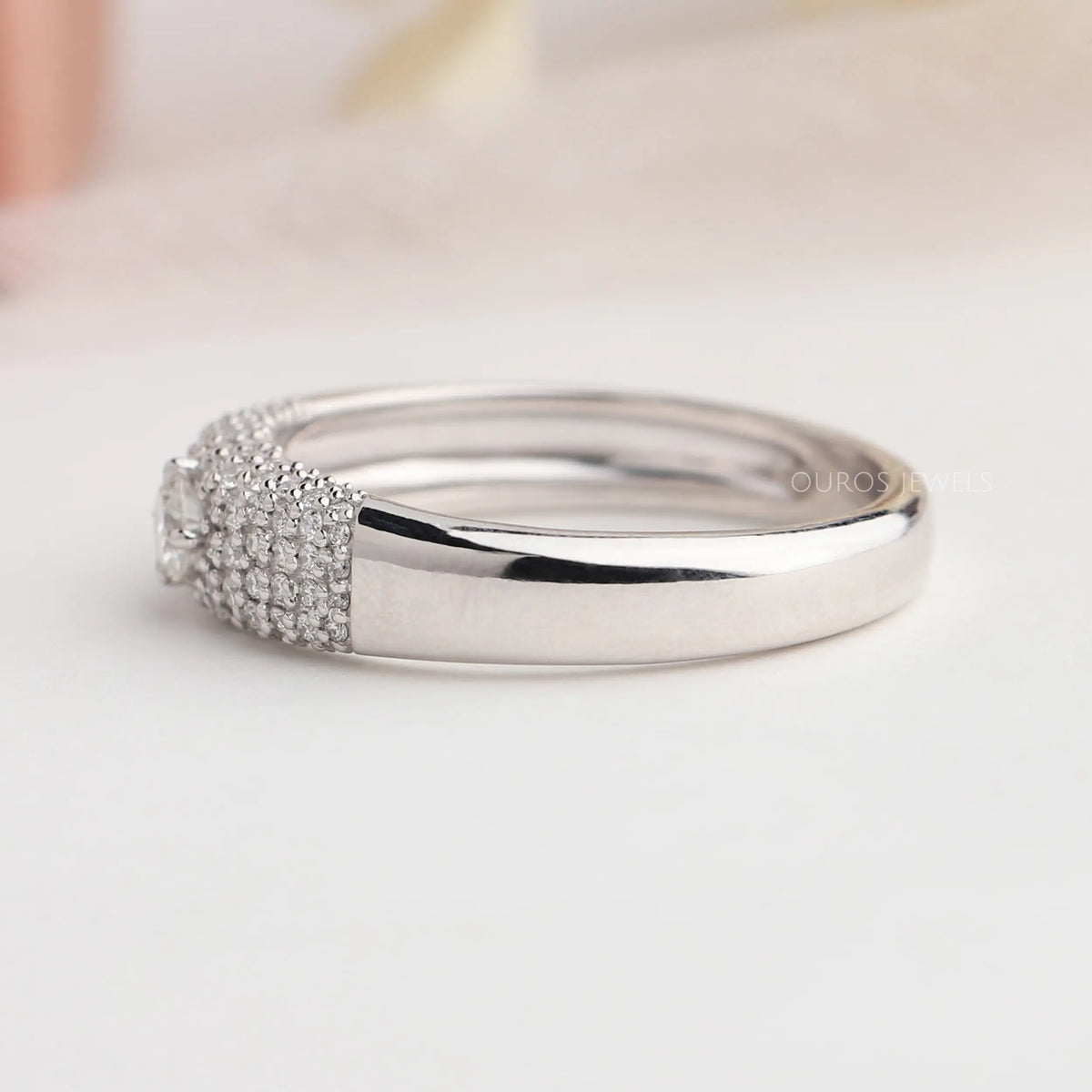 Mens Brilliant Round Cluster Diamond Ring