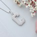 [Top View of C Letter Round Diamond Pendant]-[Ouros Jewels]