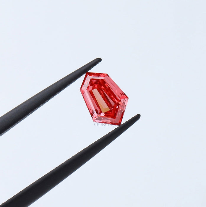 [Top Side Of Shield Cut Lab Grown Diamond]-[Ouros Jewels]
