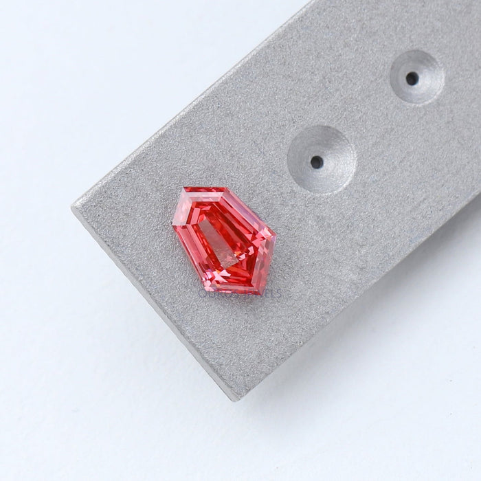 [Shield Shaped Pink Lab Grown Diamond]-[Ouros Jewels]