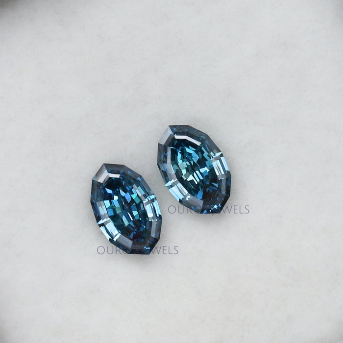 [Top View Of Fancy Lab Diamond Pair]-[Ouros Jewels]