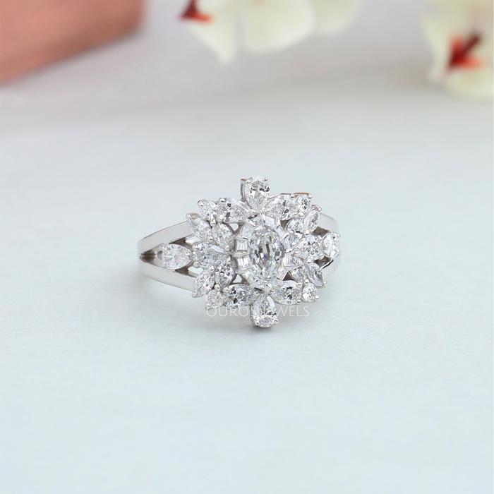[Attractive Top of Oval Cut Engagement Ring]-[Ouros Jewels]