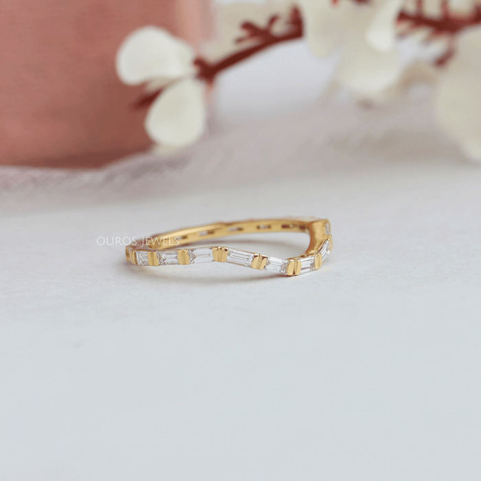 Baguette Cut Curved Eternity Band