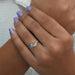 [A Women wearing Blue Heart Bypass Ring]-[Ouros Jewels]