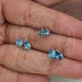 [Blue Pear Cut Diamond Earrings]-[Ouros Jewels]