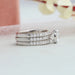 [Round Cut Lab Grown 3 Piece Wedding Ring Set In 14k White Gold]-[Ouros Jewels]