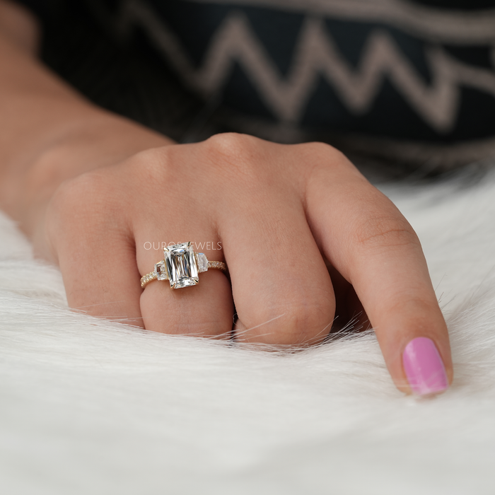 Criss cut diamond online ring