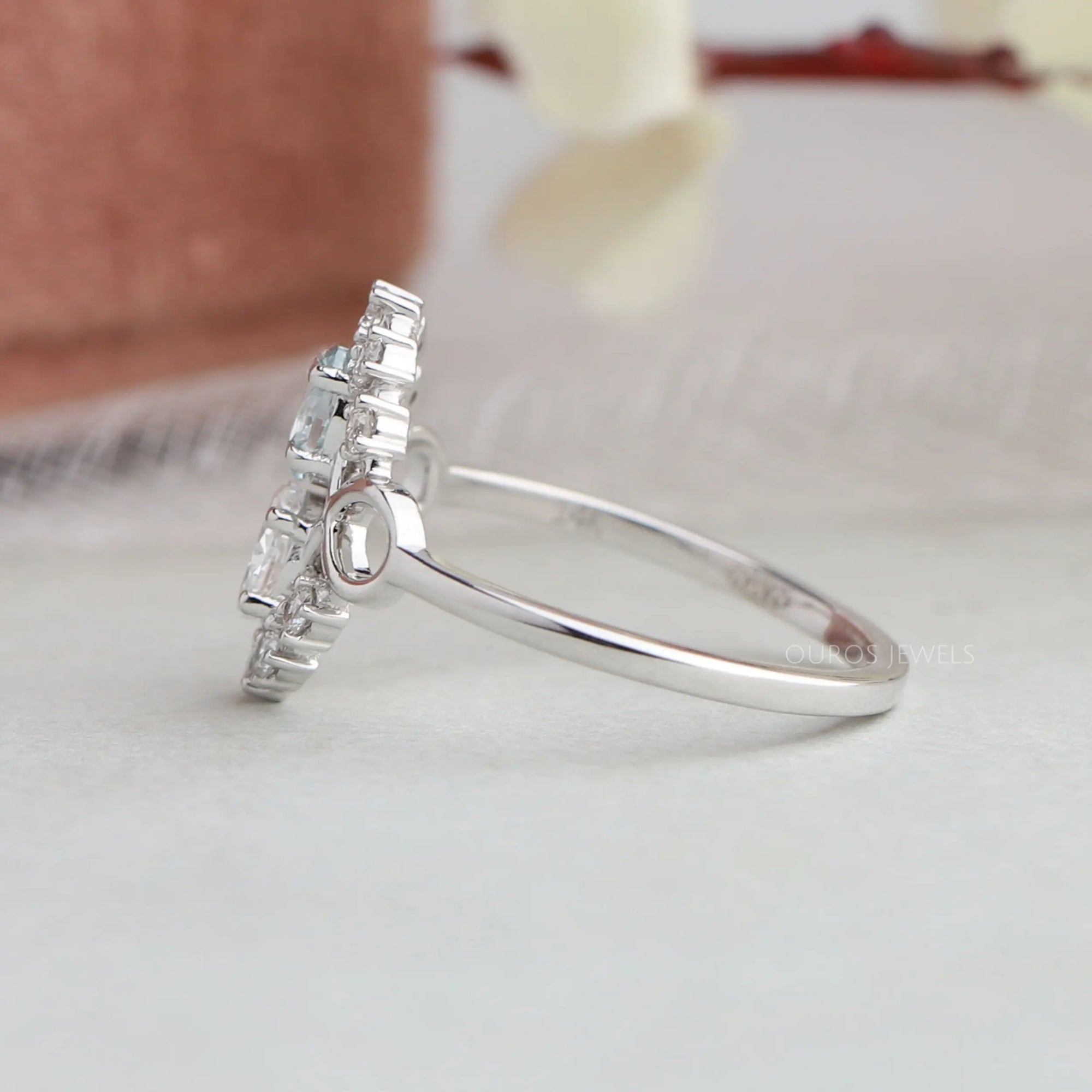 Oval Diamond Dainty Ring