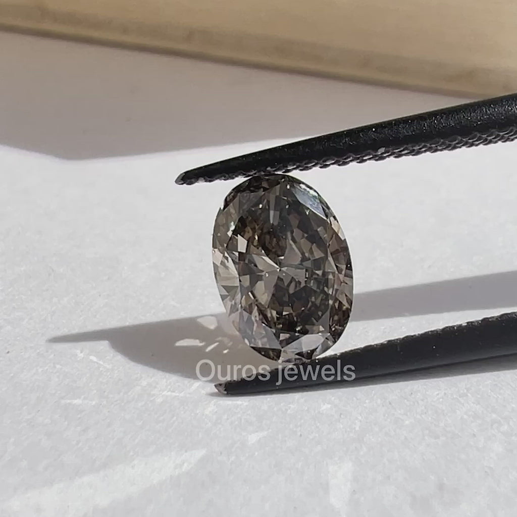 [Youtube Video of Olive Color Oval Diamond]-[Ouros Jewels]