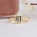 [Emerald Cut Lab Diamond Solitaire Ring]-[Ouros Jewels]
