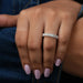 In Finger Look Of Emerald Cut Lab Created Diamond Wedding Band