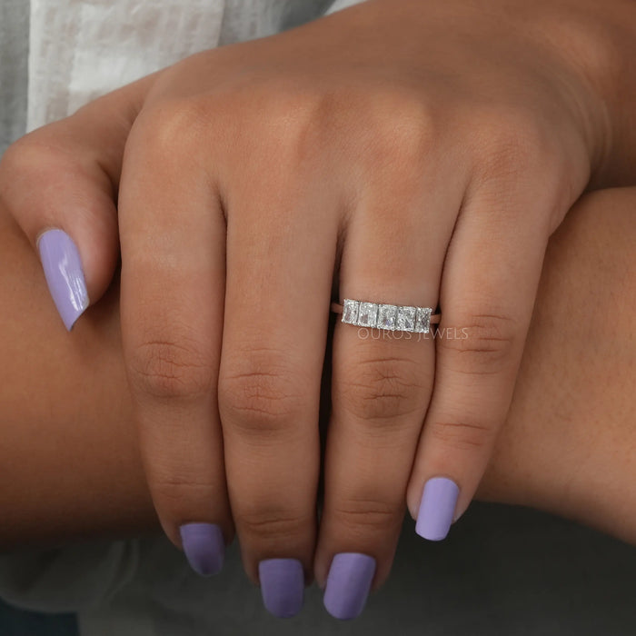 [Radiant Diamond Wedding Ring]-[Ouros Jewels]