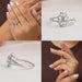 Collage of Oval Shaped Diamond Engagement Ring