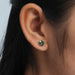 [Green Round Stud Earrings]-[Ouros Jewels]