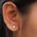 [In Ear Look Of Heart Shaped Stud Earrings]-[Ouros Jewels]