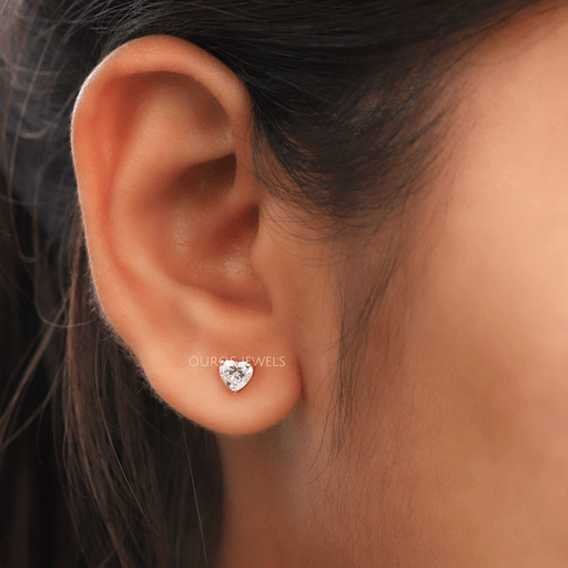 [Heart Shaped Stud Earring For Your Valentine]-[Ouros Jewels]