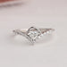 Front look of  white gold heart cut with VS clarity. This alluring ring best way of express your felling.