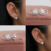 [Diamond Heart Solitaire Earrings]-[Ouros Jewels]