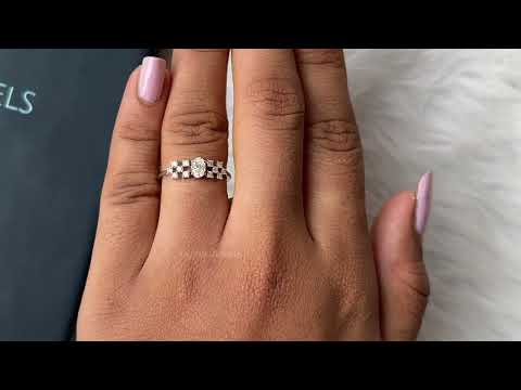 YouTube video of Oval Cut Cluster Diamond Ring