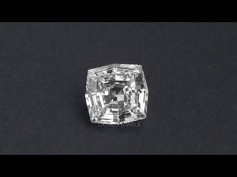 Youtube video of 1.02 carat step cut cushion lab grown diamond