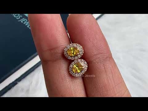 YouTube video of Oval Diamond Stud Earrings