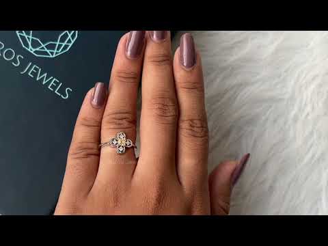 YouTube video of Asscher Cut Dainty Diamond Ring